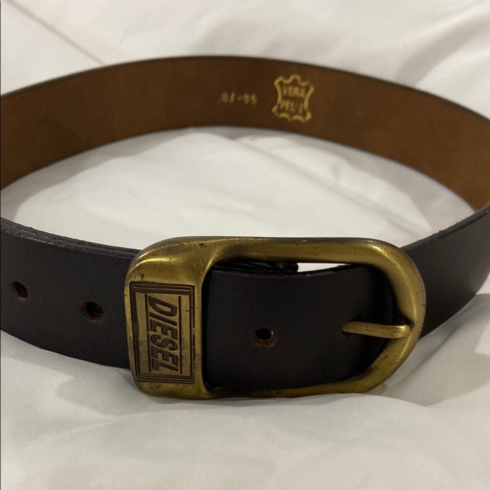 Diesel Brown Leather belt with Classic Design